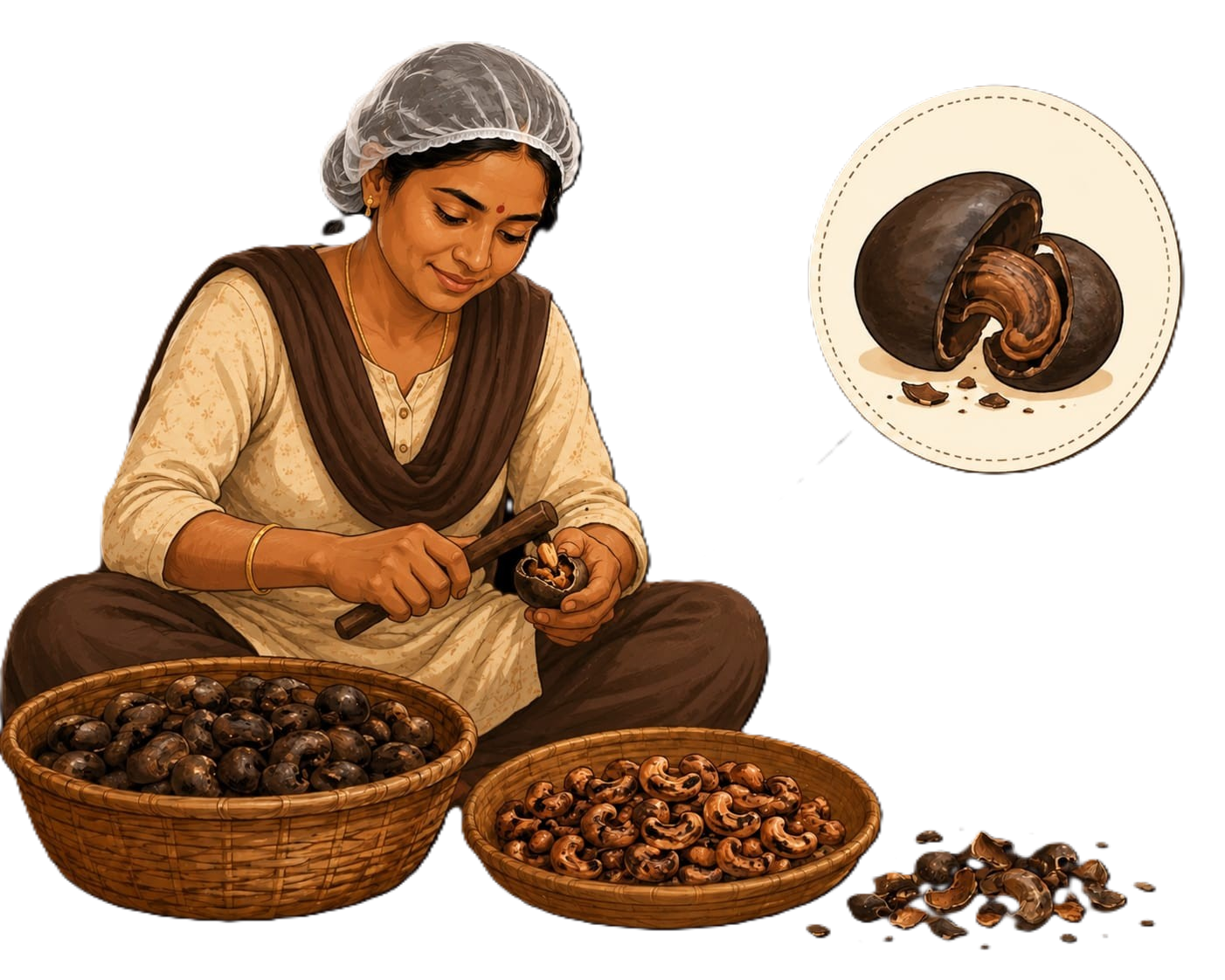 Removing the shells
